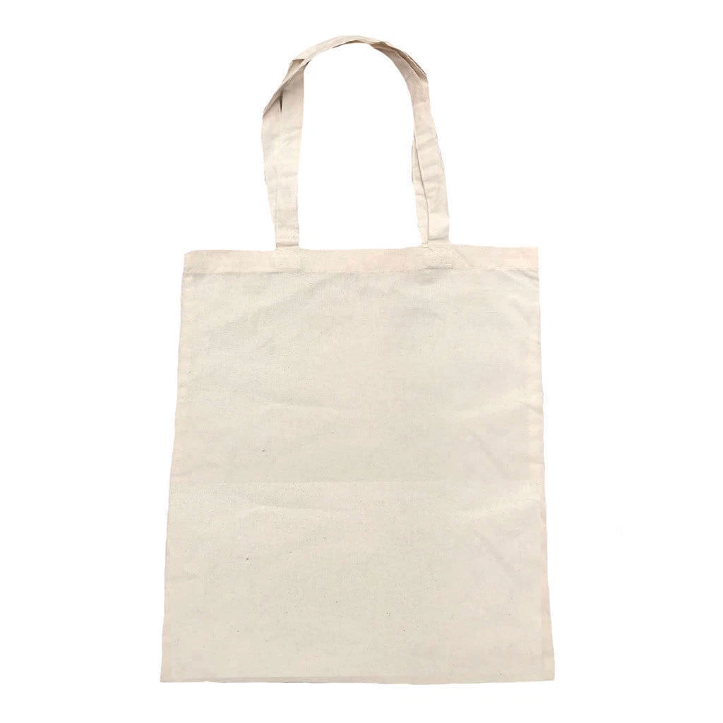 3 Pack Natural Cotton Plain Reusable Grocery Shopping Tote Bags