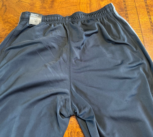 New ADIDAS Trico Zip Size Med Black / Gray Stripes Drawstring Men Sweat Pants - Picture 9 of 14