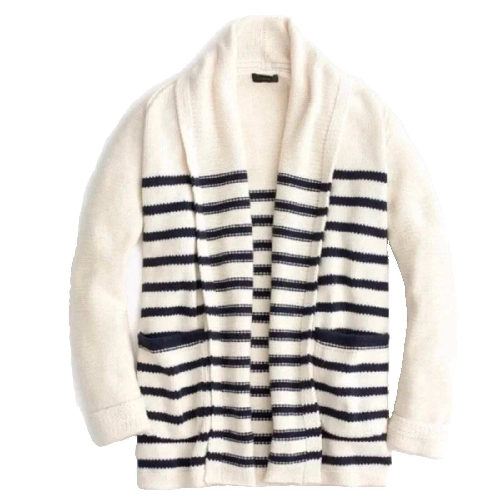 Suéteres para mujer a rayas blanco de lana