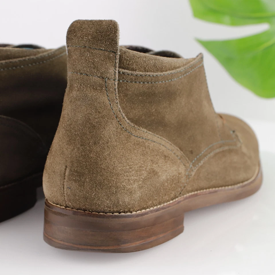 Cole Haan Mens Charles Boot Size 13 M Olive Suede Lace Up Chukka - Image 3 of 4