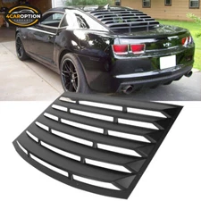 Fits 10-15 Chevrolet Camaro Rear Window Louver Sun Shade Cover Unpainted ABS