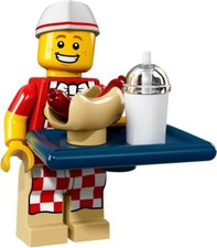 Lego 71018 Minifigures Serie 17 Hot Dog Man Cameriere Fast Food Nuovo