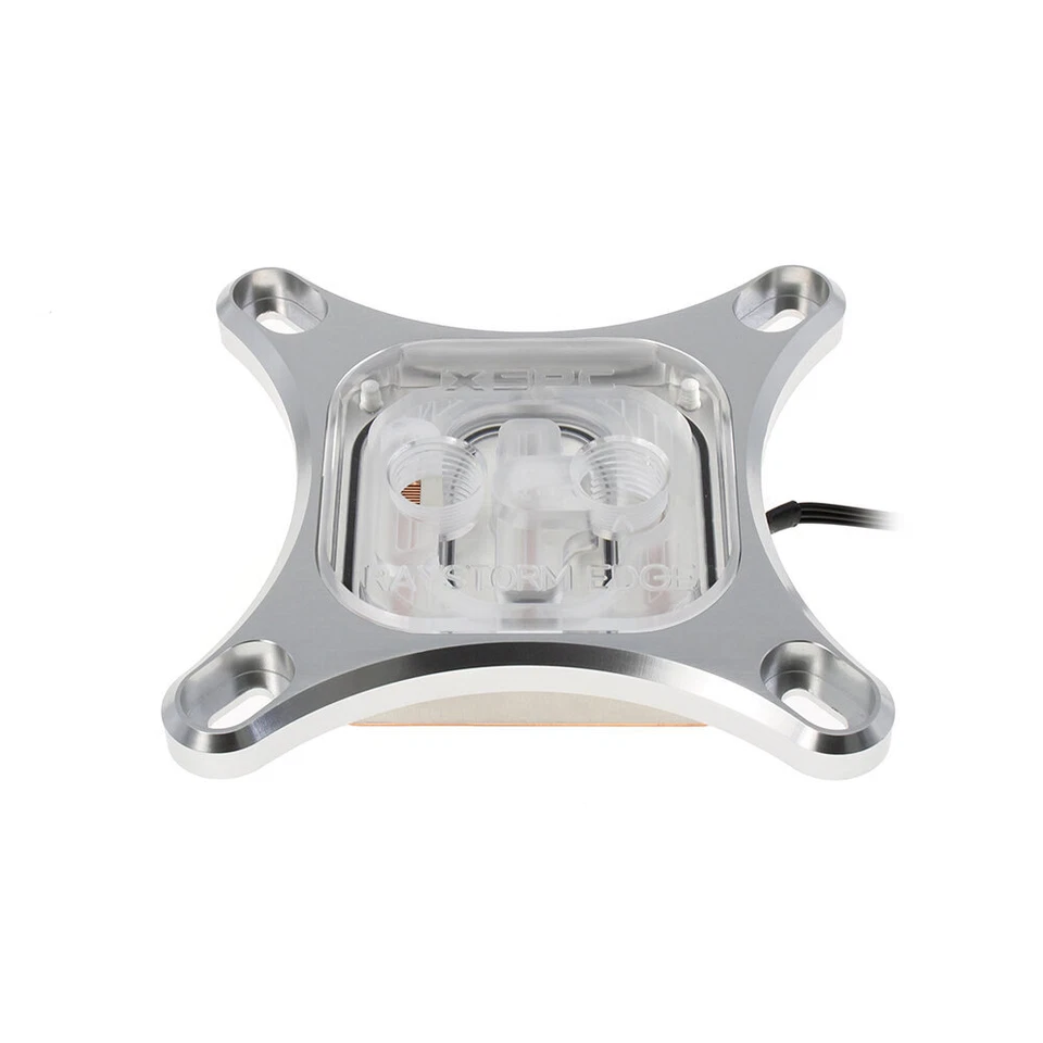 XSPC RayStorm EDGE CPU Water Block, Intel, Addessable RGB, Silver - Image 3 of 4