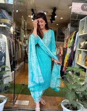 Indian Pakistani Salwar Kameez Set pants Kurti Dupatta Kurta Women Dress Suit