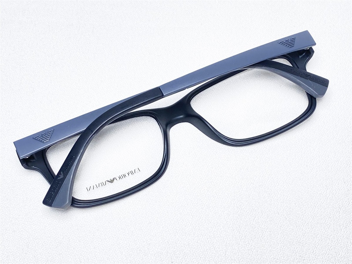 NEW Emporio Armani EA3018 5042 Mens Black Rectangle