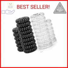 TailaiMei 30 Pcs Spiral Hair Ties, No Crease Coil Hair Ties, Phone Cord Hair Tie
