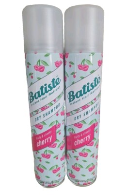 Lot of 2 Batiste Instant Hair Refresh Dry Shampoo CHERRY 6.73 fl oz NEW w/o Box