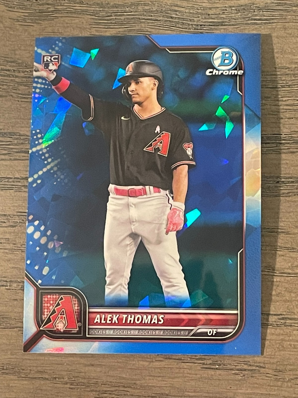 2022 Bowman Chrome Sapphire Alek Thomas Rookie #76 Arizona Diamondbacks