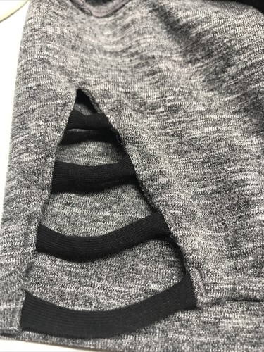 PRANA Woman’s Athletic Capri Pants Size L Gray Black Waist Pocket - Picture 4 of 4