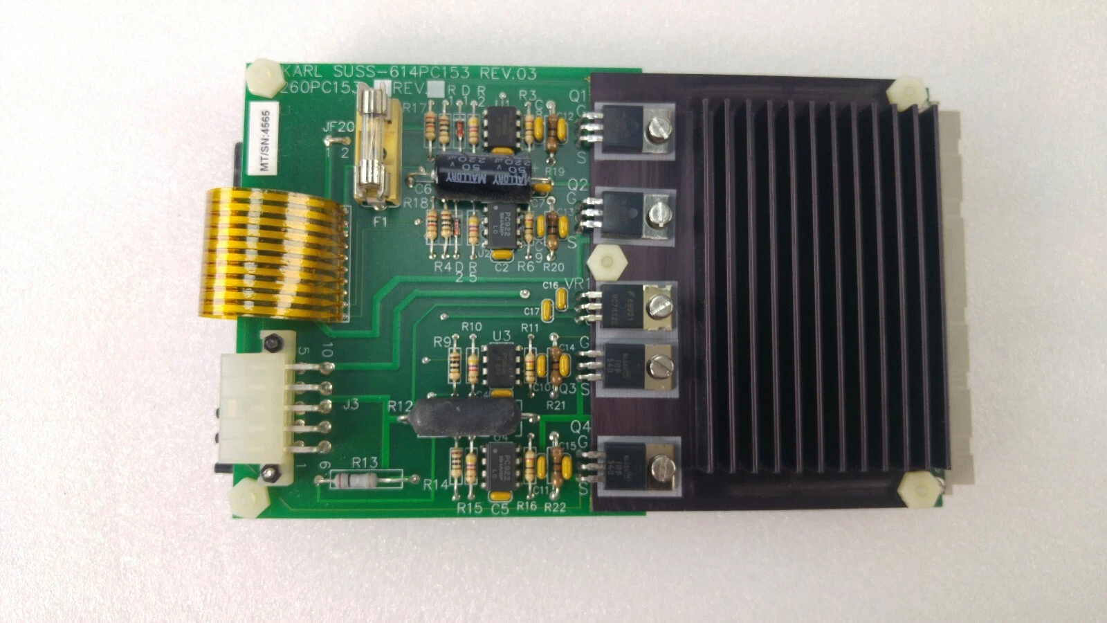 Karl Suss 614PC153 Rev.03 board with heatsink, fuse and J3 connector