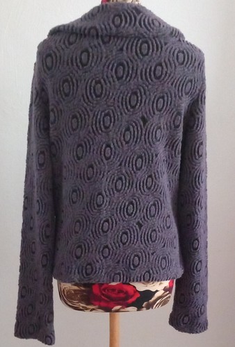 Maren Hesse Schalkragenjacke Pflaume Gr. M Naturtextilien Neu - Bild 3 von 3