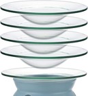 4 Replacement Glass Dish Bowl for Home Fragrance Oil Burner Wax Melt Aroma Lamp