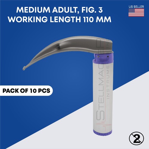 Laryngoscope Macintosh Combo Fiber Optic Blade & Handle Intubation Single Use - Picture 5 of 6