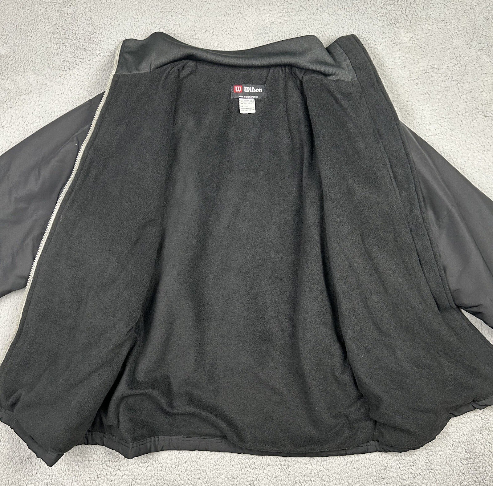 Wilson Full Zip Polyester Lined Jacket Black Coat… - image 4