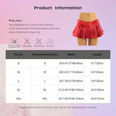 Womens Mini Skirt A-line Low Waist Layered Ruffled Pleated Skirts