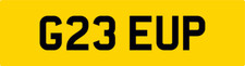 GEE UP ! HORSEBOX AGE COVER REG NUMBER PLATE G23 EUP NAG COB HORSE GG NEIGH PONY