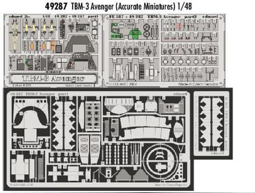 Eduard 49287 1:48 Grumman TBM-3 Avenger VORLACKIERT IN FARBE! (designed to be u - Bild 1 von 1