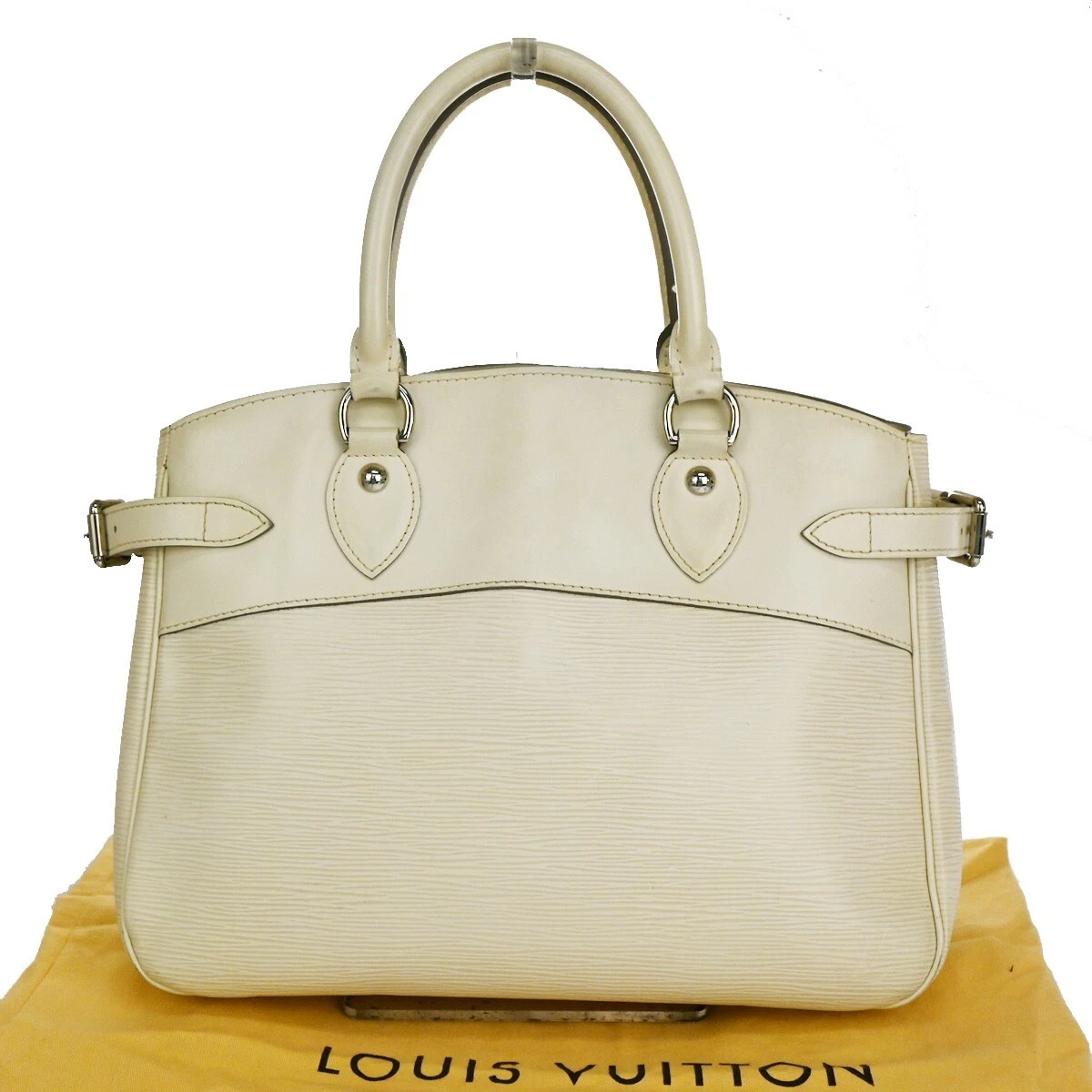 LOUIS VUITTON LV Logo Passy PM Hand Bag Epi Leather Ivoire M5926J 32YA628