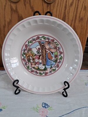 Watkins PIE PLATE Country Kids Collector's Recipe Plate 2/5 Spring Fancy ' 1989