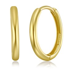 Wellingsale 14k Yellow Gold 2mm Hoop Huggies Earrings (x mm)