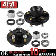 2pcs 5x4.5 Trailer Idler Hub For 3500 lbs Axle 5 Lugs 5 on 4.5 Trailer Hub Kits