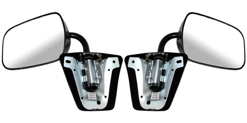 NEW Black Steel Side View Mirror Set / For 1973-1991 Suburban K5 Blazer Jimmy - Picture 2 of 5