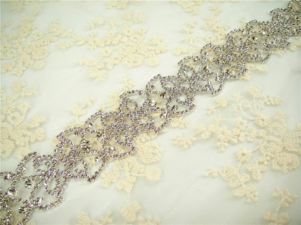 EIMASS® - Bordure Chaîne Strass Bijoux à Coudre Ou Coller Sur