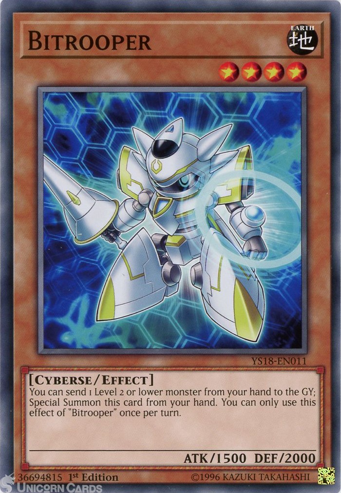 YS18-EN011 Bitrooper 1st Edition Mint YuGiOh Card