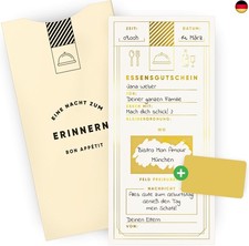Gutschein zum Essen gehen mit Rubbelaufkleber & Kuvert - Restaurant