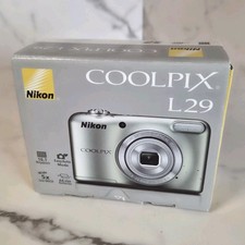 Nikon Coolpix L29 Digital Compact Camera 16.1 MP 5x Zoom Silver New