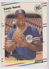 1988 Fleer Glossy Edwin Nunez #383 0s5