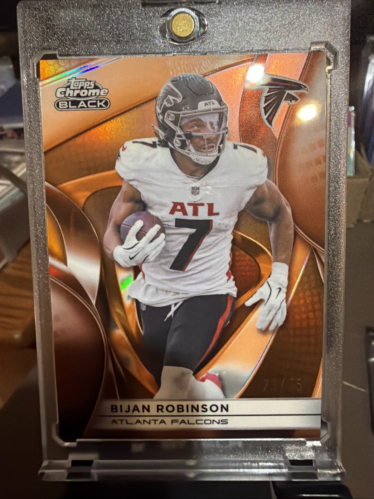 2025 Topps Chrome Black Bijan Robinson Bronze Refractor /25