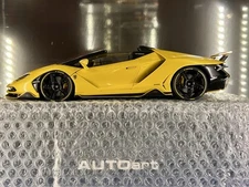 AUTOart 1/18 Lamborghini Centenario Roadster Yellow Metallic -Free USA Shipping