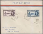 Falkland Islands 1946 KGVI Victory Registered First Day Cover - Port Stanley