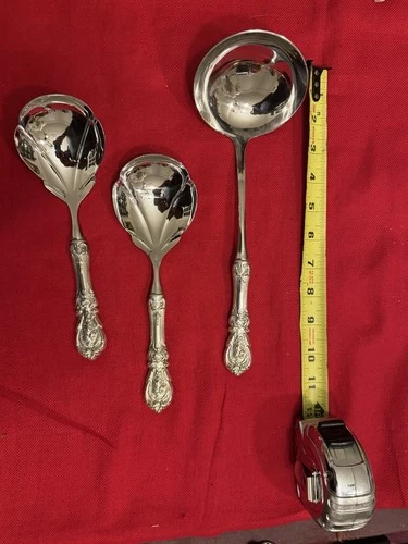 3 REED & BARTON FRANCIS I STERLING CREAM SERVING PIECES SOUP LADLE