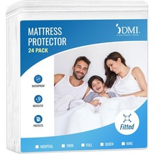 Waterproof Mattress Protector Pad Pack of 24 for Bedwetting and Spills