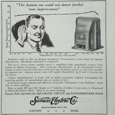 Samson Symphonic Transformer Audio Amplification Canton 1927 Vtg Print Ad
