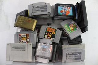 Retro Vintage Gaming Loose Games Job Lot Sega Mega Drive N64 Sega Nintendo Etc