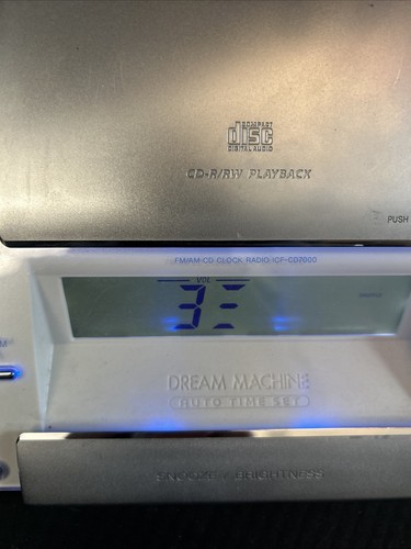 Sony Dream Machine ICF-CD7000 Alarm Clock Radio Digital AM/FM Tested Works READ - Picture 12 of 12