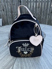 Juicy Couture Backpack Womens Heritage Liquorice Black Outer Zipper Pockets