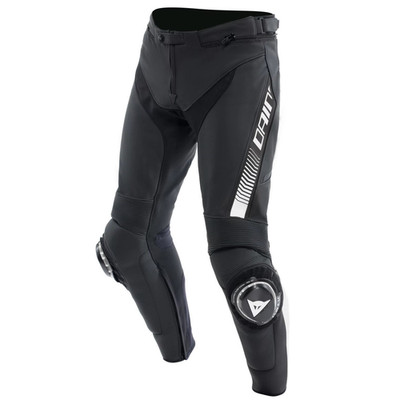 Dainese Super Speed Leder Regular Motorradhose - Schwarz/Weiß (622)