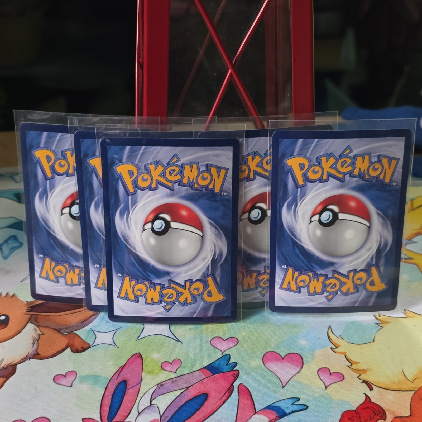 Basic Chinese Patterns Pokémon TCG SV 151 Chinese Holo Basic Energy Lot 4 Fire/Darkness ...