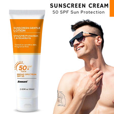 UV Sunscreen SPF 50   Broad Spectrum Sun Protection  Lightweight - Pack 1
