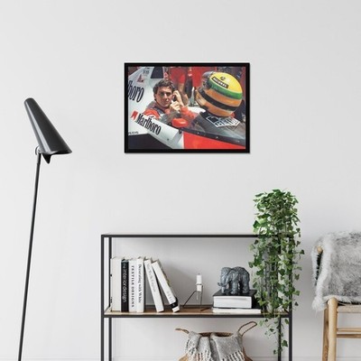 Affiche Vintage McLaren F1 - Ayrton Senna - Poster Voiture - Format Papier