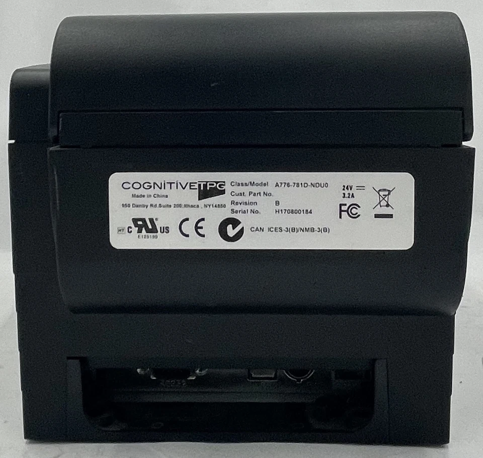 CognitiveTPG A776 Receipt Printer- A776-781D-NDU0 - Image 3 of 4