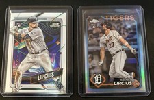 🔥2x-Andre Lipcius 2024 Topps Chrome Cosmic White Hole & Topps Refractor SSP RC