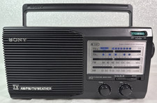 Vintage SONY ICF-36 Portable Weather TV FM / AM 4 Band Radio Works