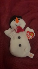 Ty Snowball 1997 Snowman Bear 4 Th Gen PVC 7 Beanie Baby MWMT