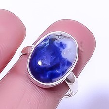 Sodalite - Minas Gerais 925 Sterling Silver Jewelry Ring s.7 R6085-47