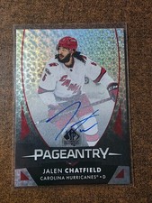 2023-24 SP Authentic Pageantry Auto Jalen Chatfield Auto #P-44 Carolina